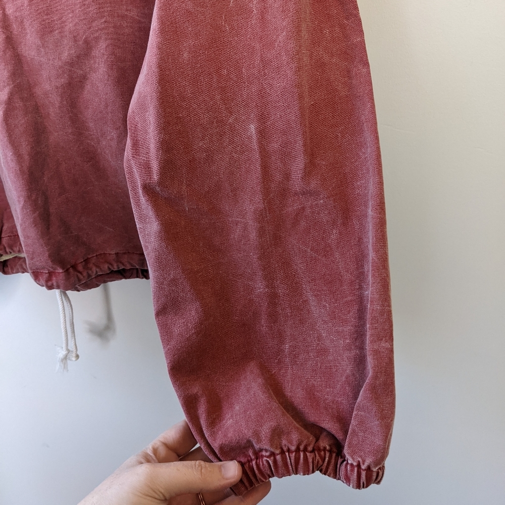 Vintage 90s/Y2K Anorak Distressed Wash Quarter Zip Pull Over Jacket - Picture 7 of 11